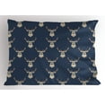 thumbnail image 1 of Ambesonne Deer Pillow Sham, Retro Hipster Animals, 26" X 20", Slate Blue Tan, 1 of 2