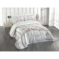 thumbnail image 1 of Ambesonne Deer Quilted Bedspread Set 3 Pcs, Xmas Animal Rustic, Queen Size, Grey Multicolor, 1 of 3