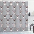 thumbnail image 1 of Ambesonne Deer Shower Curtain, Hipster Print of Funny Animal, 69"Wx70"L, Pale Purpleblue, 1 of 4