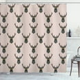 thumbnail image 1 of Ambesonne Deer Shower Curtain, Hipster Print of Funny Animal, 69"Wx84"L, Pale Salmon, 1 of 4