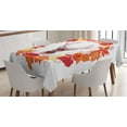 thumbnail image 1 of Ambesonne Deer Tablecloth Rectangular Table Cover, Autumn Leaves Wreath Art, 52"x70", Brown Orange, 1 of 4