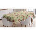 thumbnail image 1 of Ambesonne Deer Tablecloth Rectangular Table Cover, Ornate Animal, 60"x84", Olive Green Pale Green, 1 of 4
