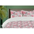 thumbnail image 1 of Ambesonne Delicate Floral Down Alternative Quilt Comforter, Dreamy Boho Roses, Twin XL, Dark Coral Laurel Green, 1 of 5