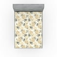 thumbnail image 1 of Ambesonne Delicate Roses Fitted Sheet, Retro Garden Scene, Queen Size, Pale Peach Pale Grey Dust, 1 of 5