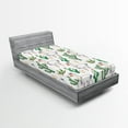 thumbnail image 1 of Ambesonne Desert Fitted Sheet 2 Pcs Set, Llama Animal Pattern Cacti, Twin XL, Multicolor, 1 of 3