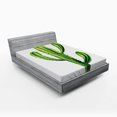 thumbnail image 1 of Ambesonne Desert Fitted Sheet, Mexican Cartoon Cactus, Full Size, Green, 1 of 2