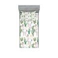 thumbnail image 1 of Ambesonne Desert Fitted Sheet & Pillow Sham Set, Llama Animal Pattern Cacti, Twin, Multicolor, 1 of 2