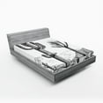 thumbnail image 1 of Ambesonne Desert Fitted Sheet, Sketchy Mexican View, Full Size, Charcoal Grey, 1 of 3