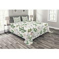 thumbnail image 1 of Ambesonne Desert Quilted Bedspread Set 3 Pcs, Llama Animal Pattern Cacti, Queen Size, Multicolor, 1 of 3