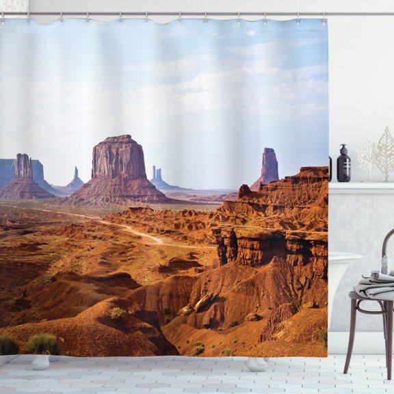 Ambesonne Desert Shower Curtain, Merritt Butte Sandstones, 69"Wx84"L,