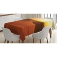 thumbnail image 1 of Ambesonne Desert Tablecloth Rectangular Table Cover, Footprints on Sand Dunes, 52"x70", Dark Orange Yellow, 1 of 4