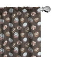thumbnail image 1 of Ambesonne Dessert 4-Panel Curtains, Various Cakes and Cupcakes, 56"x95", Dark Taupe Multicolor, 1 of 4