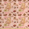 thumbnail image 1 of Ambesonne Dessert Fabric by the Yard Upholstery, Cupcakes Cookies Donuts, 2 Yards, Sand Brown Coral, 1 of 4
