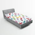 thumbnail image 1 of Ambesonne Dessert Fitted Sheet 2 Pcs Set, Vibrant Gummy Bears, Twin XL, Multicolor, 1 of 3