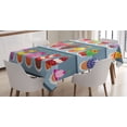 thumbnail image 1 of Ambesonne Dessert Tablecloth Rectangular Table Cover, Multilayered Muffin, 60"x84", Multicolor, 1 of 4