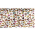 thumbnail image 1 of Ambesonne Dessert Valance Pack of 2, Bakery Medley, 54"X12", Multicolor, 1 of 4