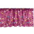 thumbnail image 1 of Ambesonne Dessert Valance Pack of 2, Colorful Candies Cartoon, 54"X12", Magenta and Multicolor, 1 of 4