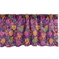 thumbnail image 1 of Ambesonne Dia De Los Muertos Window Valance, Funny Skulls, 42" x 12", Multicolor, 1 of 3