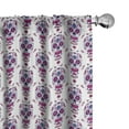thumbnail image 1 of Ambesonne Dia de Muertos Curtains, Day of the Dead Face, Pair of 28"x63", White Purple, 1 of 5