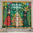 thumbnail image 1 of Ambesonne Dia de los Muertos Kitchen Curtains, Altar for Dead, 55"x39", Multicolor, 1 of 1