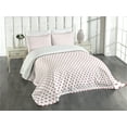 thumbnail image 1 of Ambesonne Diamonds Quilted Bedspread Set 3 Pcs, Dotted Pattern Stones, King Size, Blue Grey Ruby, 1 of 5