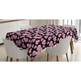 thumbnail image 1 of Ambesonne Diamonds Tablecloth Rectangular Table Cover, Romatic Heart Shapes, 60"x90", Pale Pink Black, 1 of 4