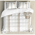 thumbnail image 1 of Ambesonne Digital Duvet Cover Set, Ionic Doric and Marbles, 2-Calking, Coconut, 1 of 7