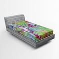 thumbnail image 1 of Ambesonne Digital Fitted Sheet, Abstract Lake Tree, Twin XL Size, Multicolor, 1 of 2