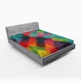 thumbnail image 1 of Ambesonne Digital Fitted Sheet, Futuristic, Full Size, Multicolor, 1 of 3