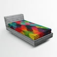 thumbnail image 1 of Ambesonne Digital Fitted Sheet, Futuristic, Twin Size, Multicolor, 1 of 3