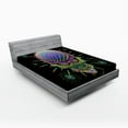thumbnail image 1 of Ambesonne Digital Fitted Sheet, Halloween Mexico Skull, Queen Size, Multicolor, 1 of 2