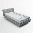 thumbnail image 1 of Ambesonne Digital Fitted Sheet, Psychedelic Human, Twin Size, Pale Blue, 1 of 2