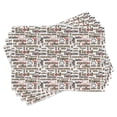 thumbnail image 1 of Ambesonne Digital Place Mats Set of 4, Coffee Words Cafe Shop, Standard Size, Dark Brown Caramel, 1 of 6