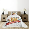 thumbnail image 1 of Ambesonne Digital Quilted Bedspread Set 2 Pcs, Eighteenth Birthday, Twin Size, Multicolor, 1 of 6
