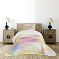 thumbnail image 1 of Ambesonne Digital Quilted Bedspread Set 2 Pcs, Shady Gradient, Twin Size, Yellow Purple Peach, 1 of 6