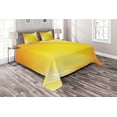 thumbnail image 1 of Ambesonne Digital Quilted Coverlet 3 Pcs, Yellow Lines Ombre, Queen Size, Yellow and White, 1 of 2