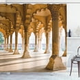 thumbnail image 1 of Ambesonne Digital Shower Curtain, Agra Fort Pillar, 69"Wx84"L, Pale Coffee and Beige, 1 of 5