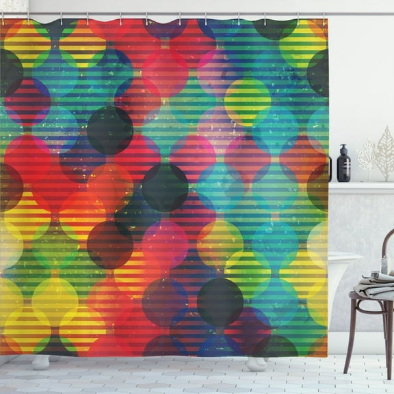 Ambesonne Digital Shower Curtain, Futuristic, 69"Wx84"L, Multicolor
