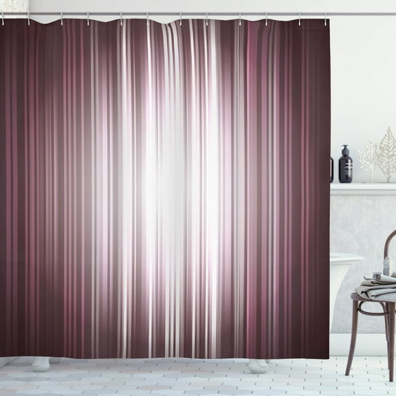 Ambesonne Digital Shower Curtain, Futuristic Computer Art, 69"Wx84"L, Plum Mauve Grey