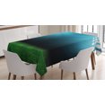 thumbnail image 1 of Ambesonne Digital Tablecloth Rectangular Table Cover, Night at Stadium, 60"x90", Forest Green Teal, 1 of 4