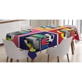 thumbnail image 1 of Ambesonne Digital Tablecloth Rectangular Table Cover, Television Channel Sign, 60"x84", Multicolor, 1 of 3