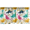 thumbnail image 1 of Ambesonne Dino Window Valance, Rhythmic Dinosaurs Doodle, 54" X 12", Multicolor, 1 of 2
