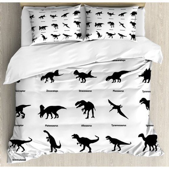 Ambesonne Dinosaur Duvet Cover Set