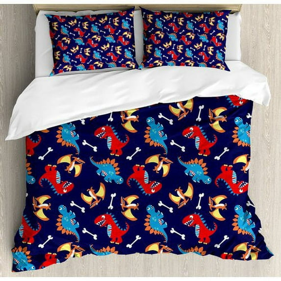 Ambesonne Dinosaur Duvet Cover Set