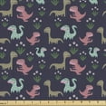 thumbnail image 1 of Ambesonne Dinosaur Funny Fabric by the Yard Upholstery, Natural World Art, 10 Yards, Dark Blue Grey and Seafoam, 1 of 5