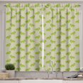 thumbnail image 1 of Ambesonne Dinosaur Kitchen Curtains, Happy Jurassic Animals, 55"x36", Yellow Green and Pastel Pink, 1 of 3