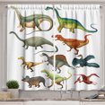 thumbnail image 1 of Ambesonne Dinosaur Kitchen Curtains, Jurassic Composition, 55"x39", Multicolor, 1 of 3