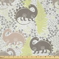 thumbnail image 1 of Ambesonne Dinosaur Party Fabric by the Yard Microfiber, Old Reptiles, 3 Yards, Warm Taupe Pale Green, 1 of 4