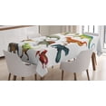 thumbnail image 1 of Ambesonne Dinosaur Tablecloth Rectangular Table Cover, Jurassic Composition, 60"x90", Multicolor, 1 of 4