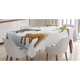 thumbnail image 1 of Ambesonne Dinosaur Tablecloth Rectangular Table Cover, Reptile Fossils Animals, 60"x90", Multicolor, 1 of 3